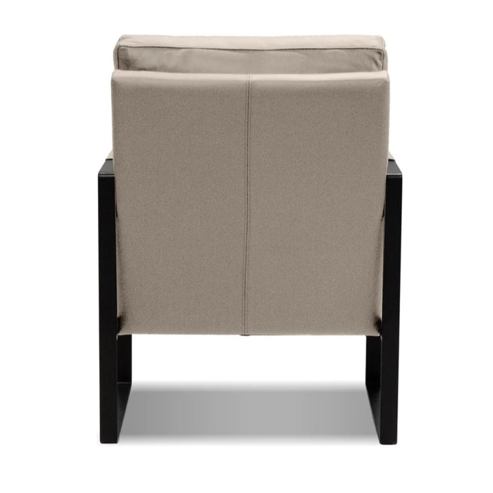 Mitchell Grey Full Leather Lounge Chair - Mobital