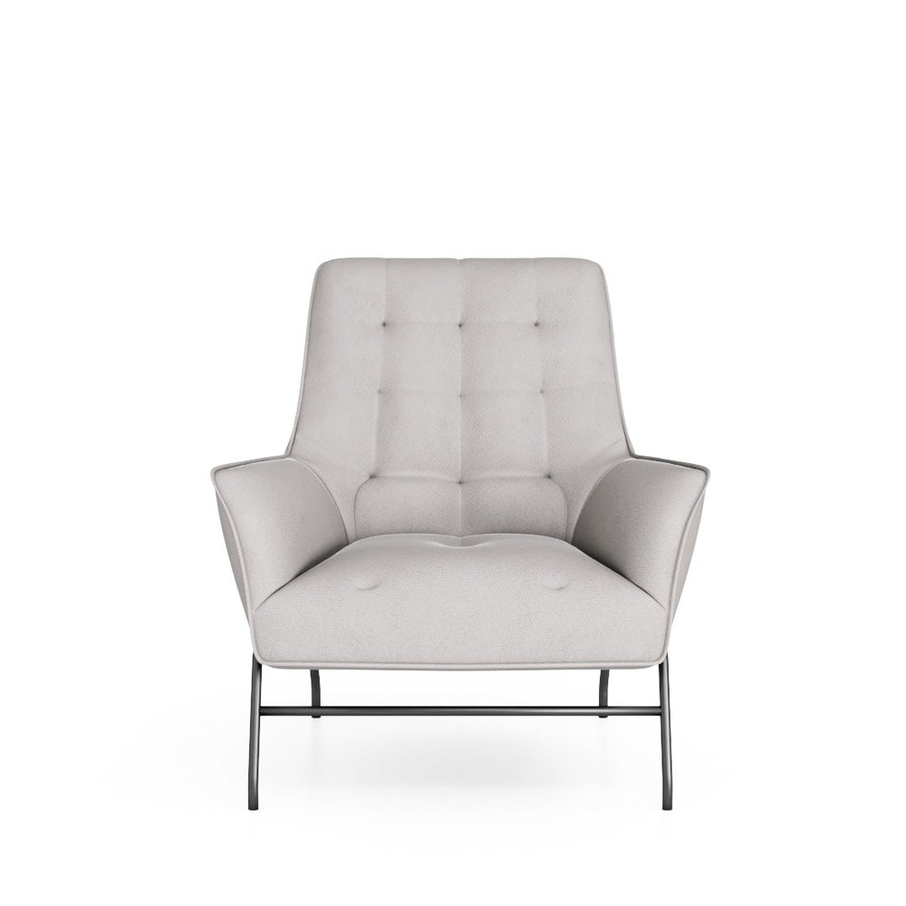 AUSTIN Light Gray Fabric Accent Chair