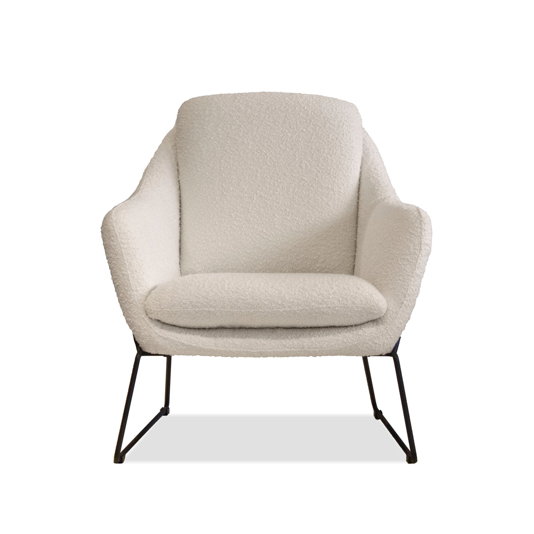 JASPER Cream & Black Fabric Accent Chair