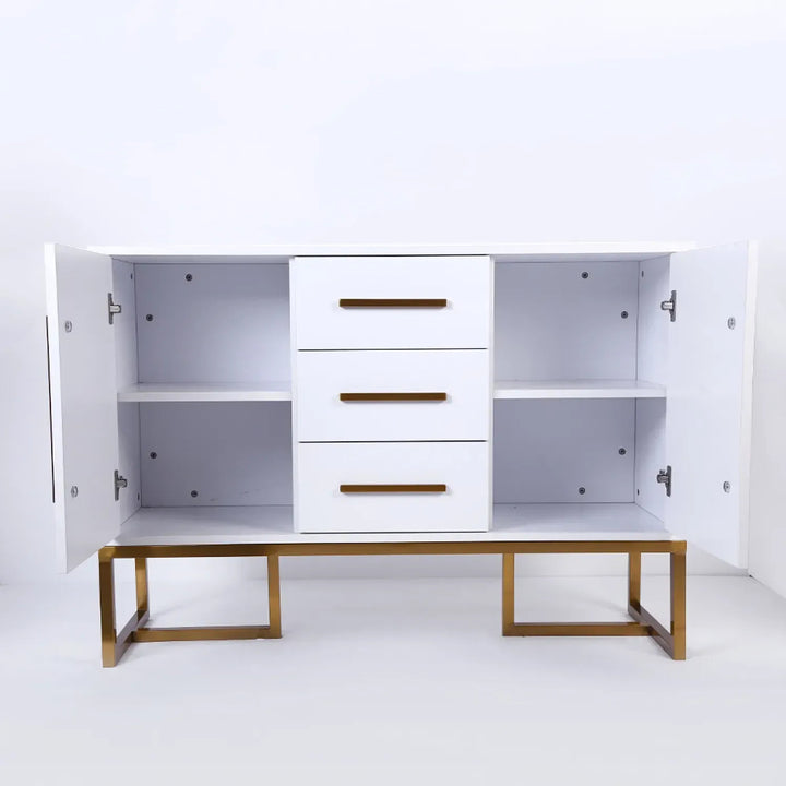LEILA Glass Top Lacquer Sideboard