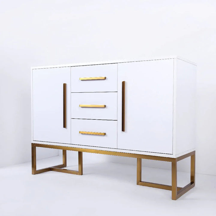 LEILA Glass Top Lacquer Sideboard