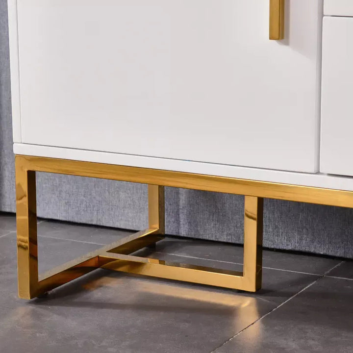 LEILA Glass Top Lacquer Sideboard
