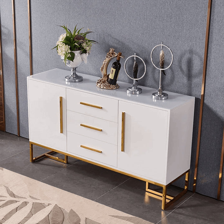 LEILA Glass Top Lacquer Sideboard