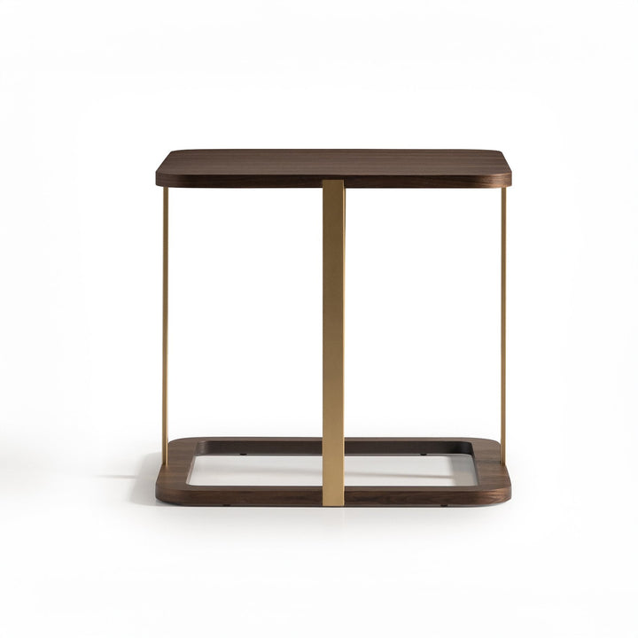 AMORA Eggshell Walnut Side Table - Michael Amini