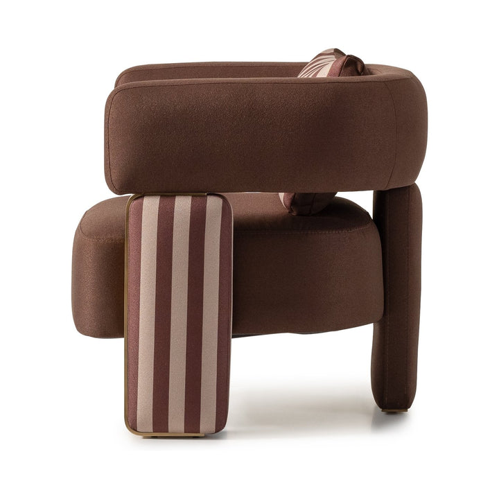 AMORA Brown Eggshell Walnut Chair - Michael Amini