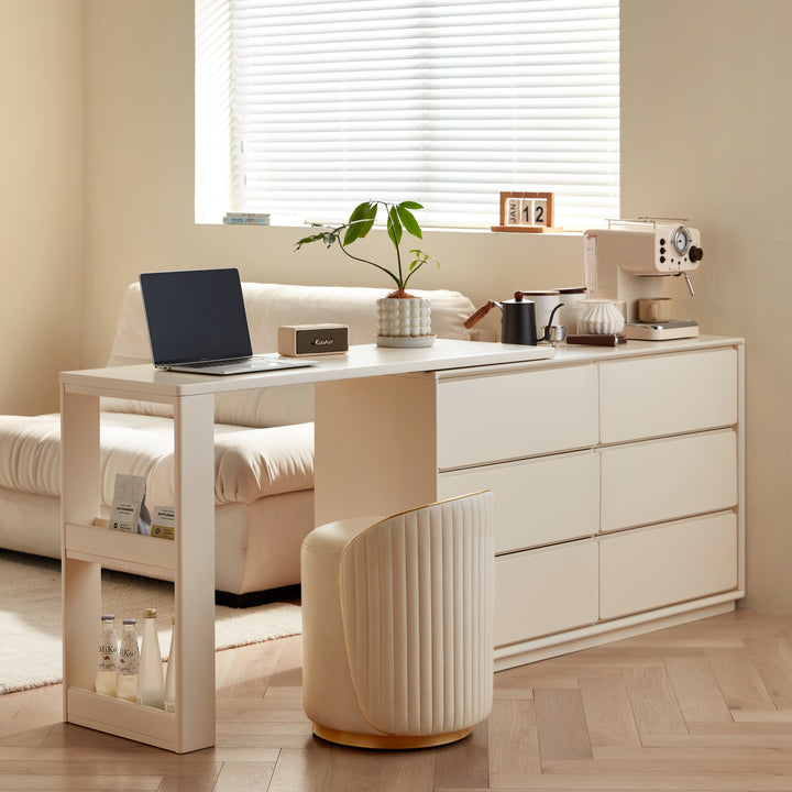 AURIVINE Convertible Vanity Desk with Storage Drawers