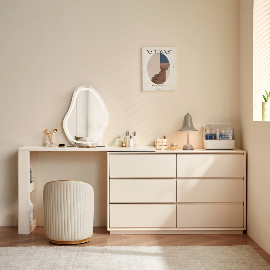 AURIVINE Convertible Vanity Desk with Storage Drawers