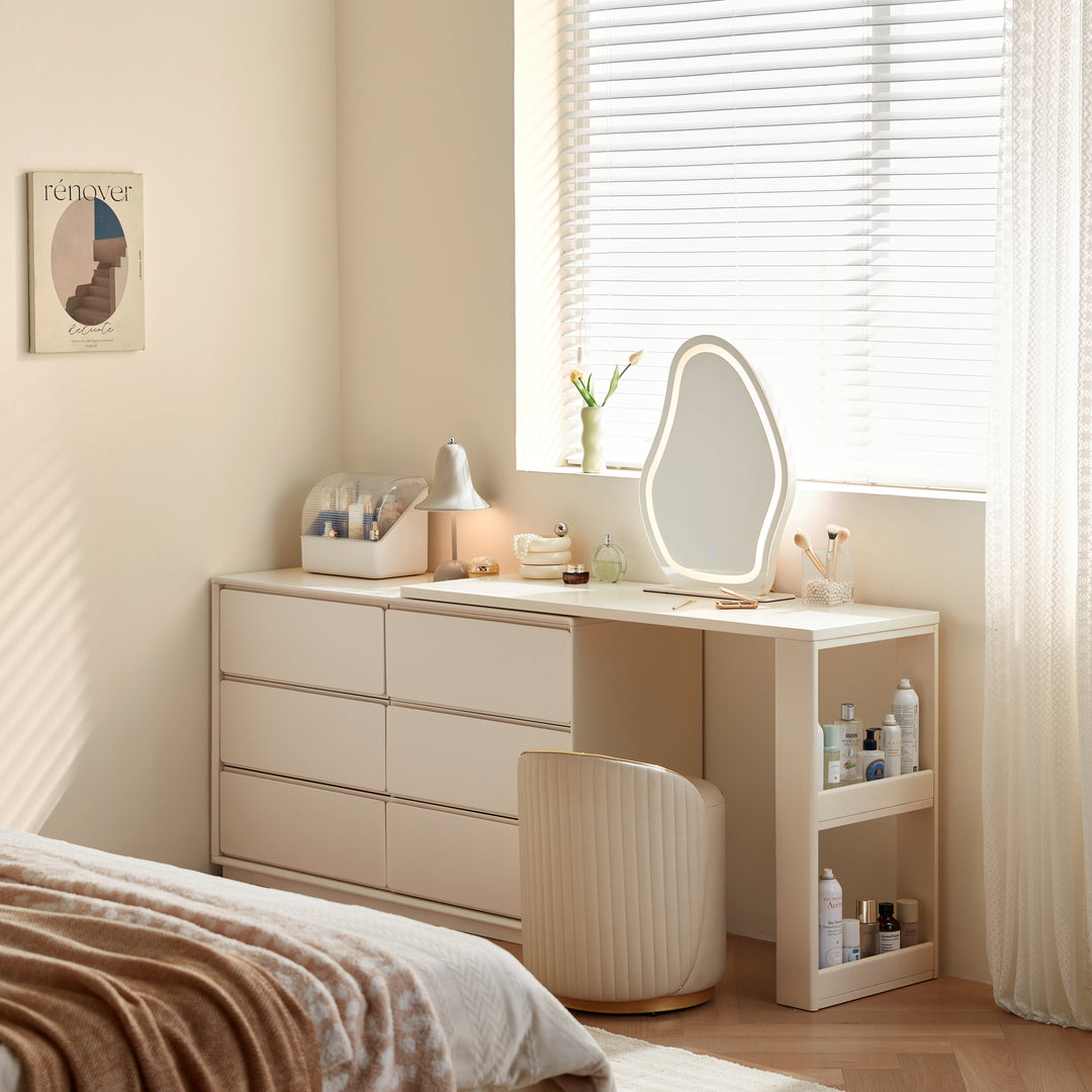 AURIVINE Convertible Vanity Desk with Storage Drawers