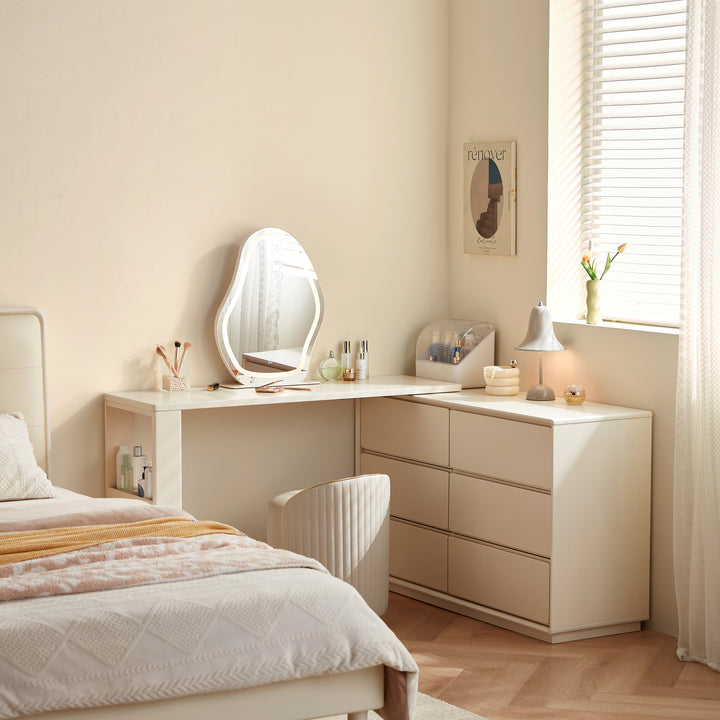 AURIVINE Convertible Vanity Desk with Storage Drawers