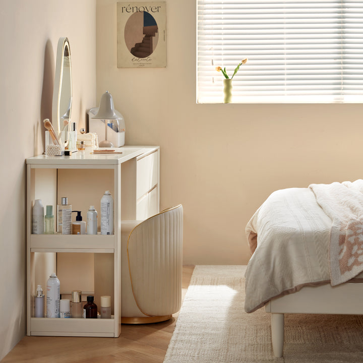 AURIVINE Convertible Vanity Desk with Storage Drawers