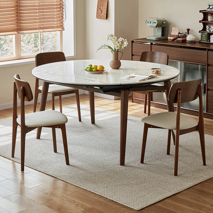 EVELYNE Space-Saving Round Extendable Table