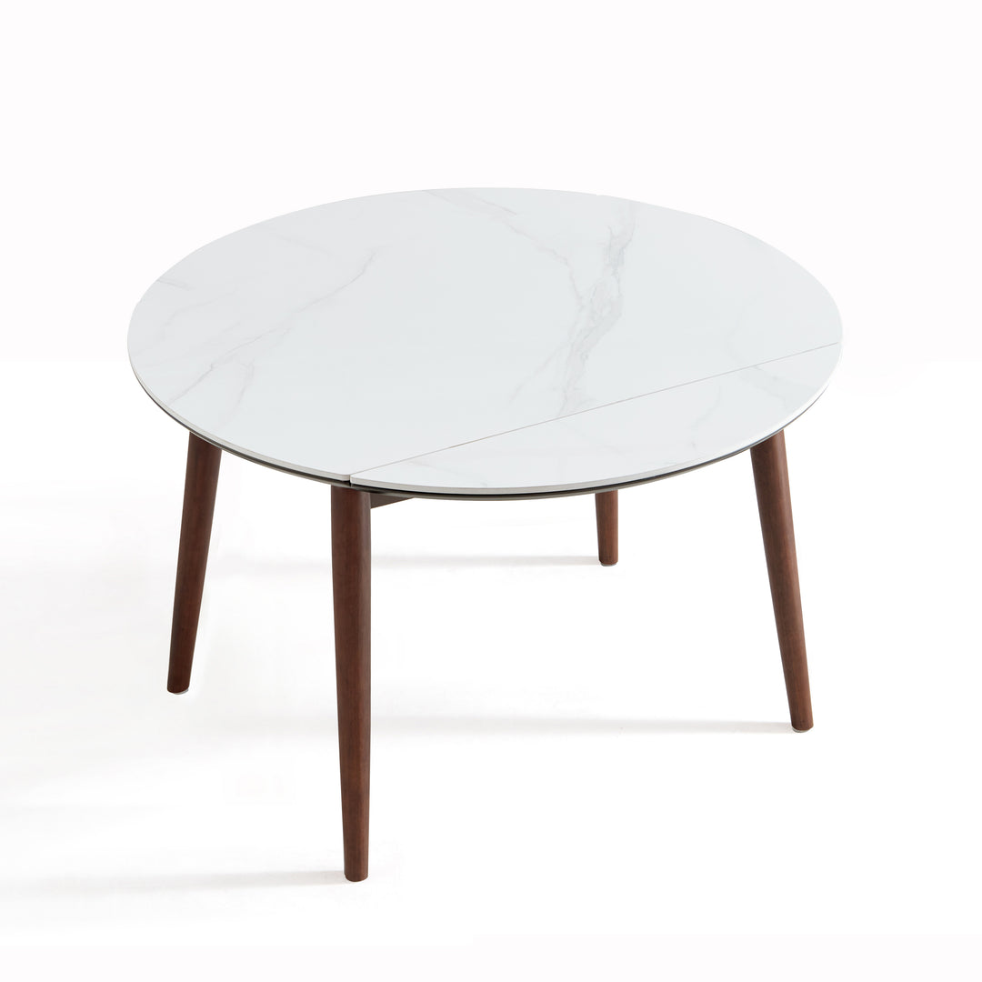 EVELYNE Space-Saving Round Extendable Table