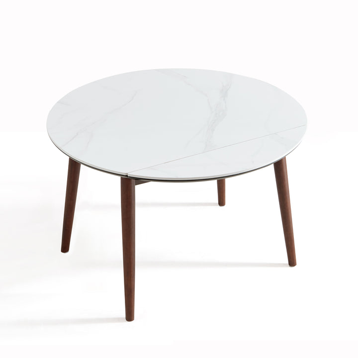 EVELYNE Space-Saving Round Extendable Table