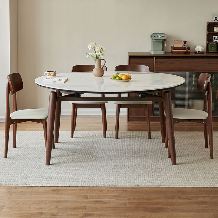 EVELYNE Space-Saving Round Extendable Table