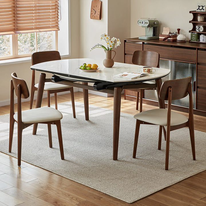 EVELYNE Space-Saving Round Extendable Table