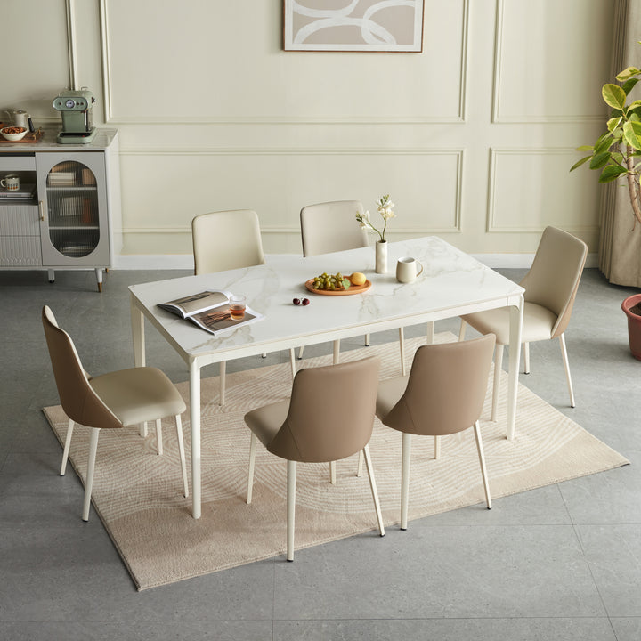 LISHA White Ceramic Dining Table