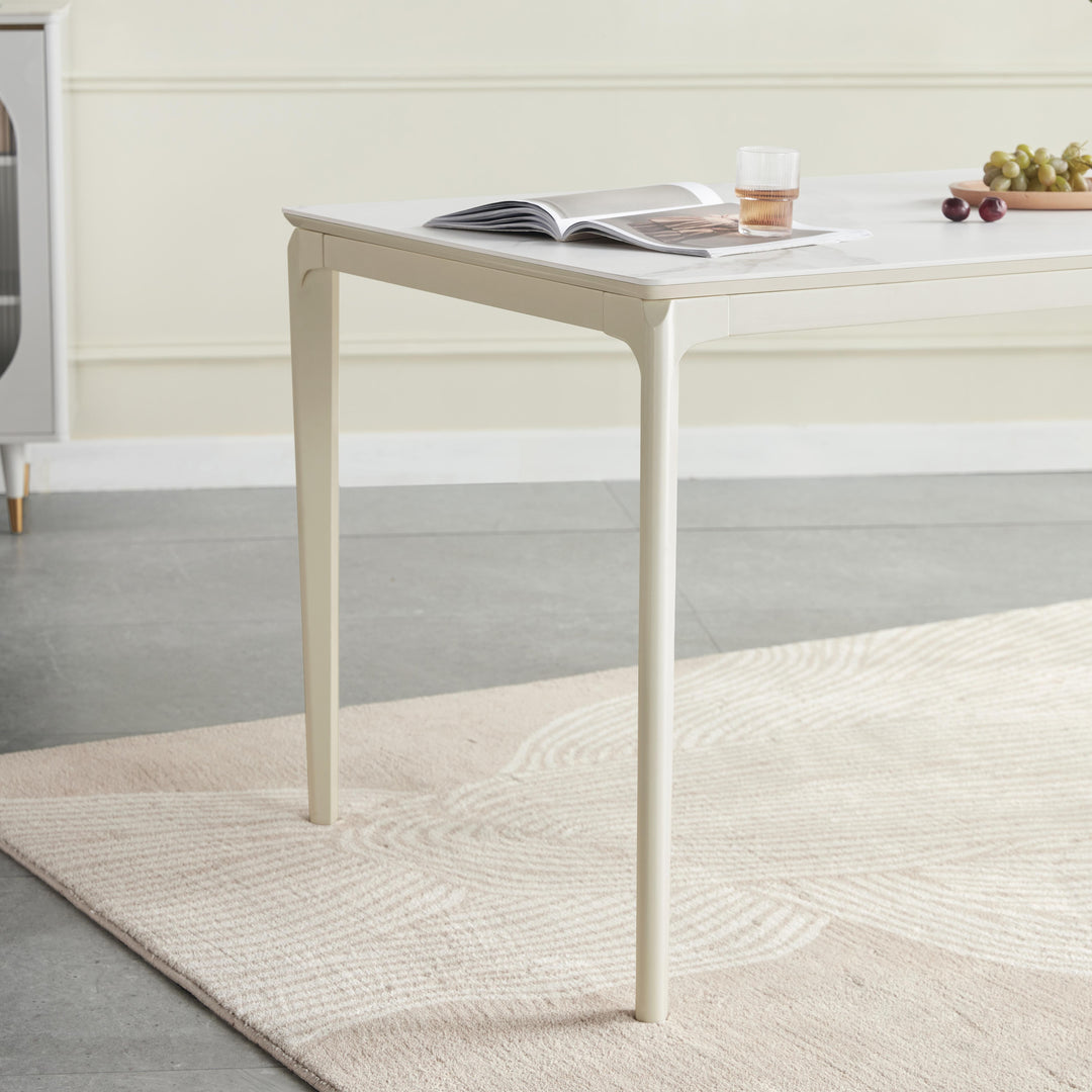 LISHA White Ceramic Dining Table