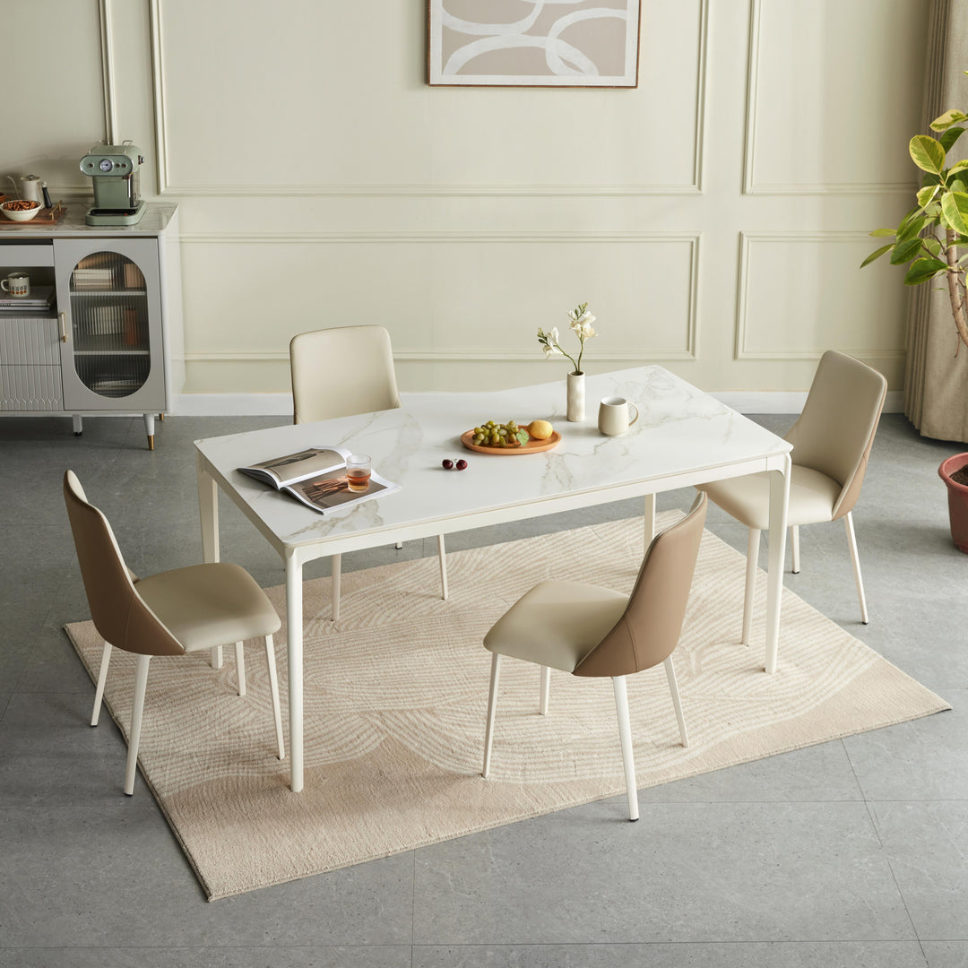 LISHA White Ceramic Dining Table