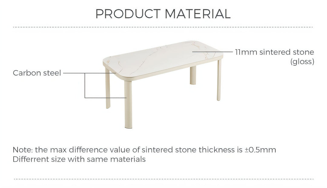 BIANCA Sintered Stone Dining Table