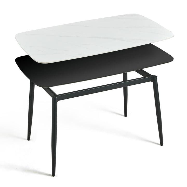 JAYCEE Rounded Corners Ceramic Dining Table