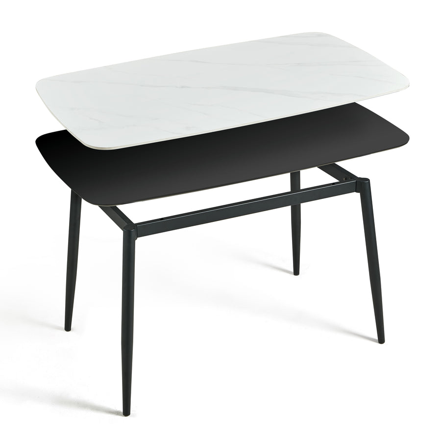JAYCEE Rounded Corners Ceramic Dining Table