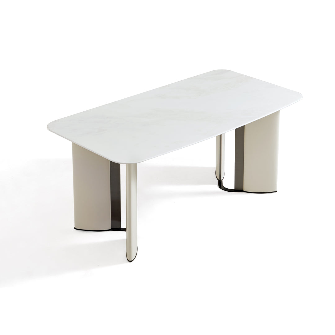 KATALINA Chic Fendi White Dining Table