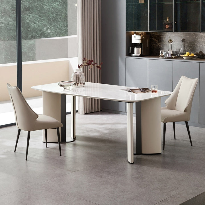 KATALINA Chic Fendi White Dining Table