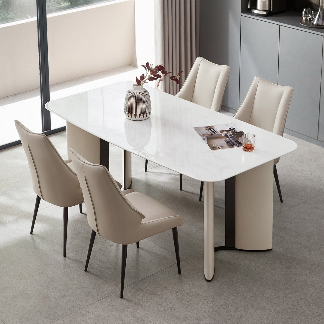KATALINA Chic Fendi White Dining Table