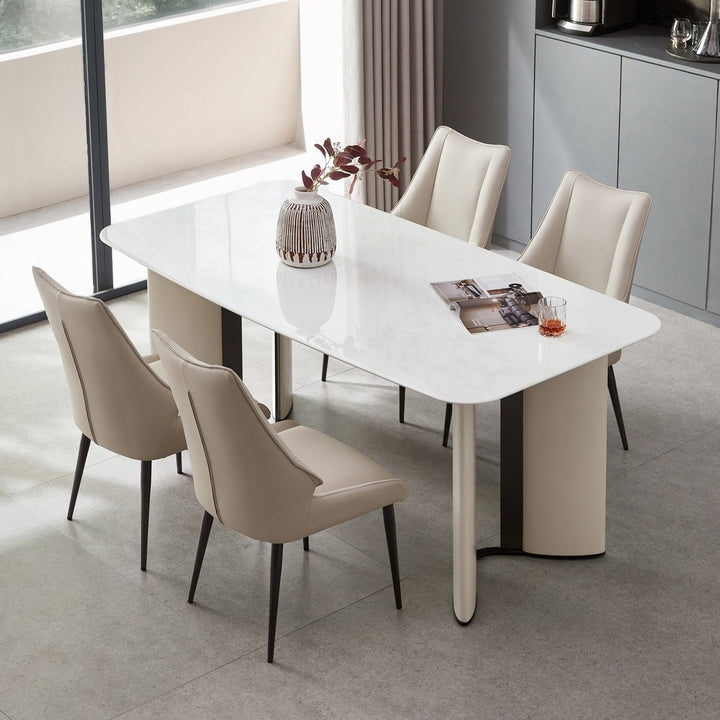 KATALINA Chic Fendi White Dining Table