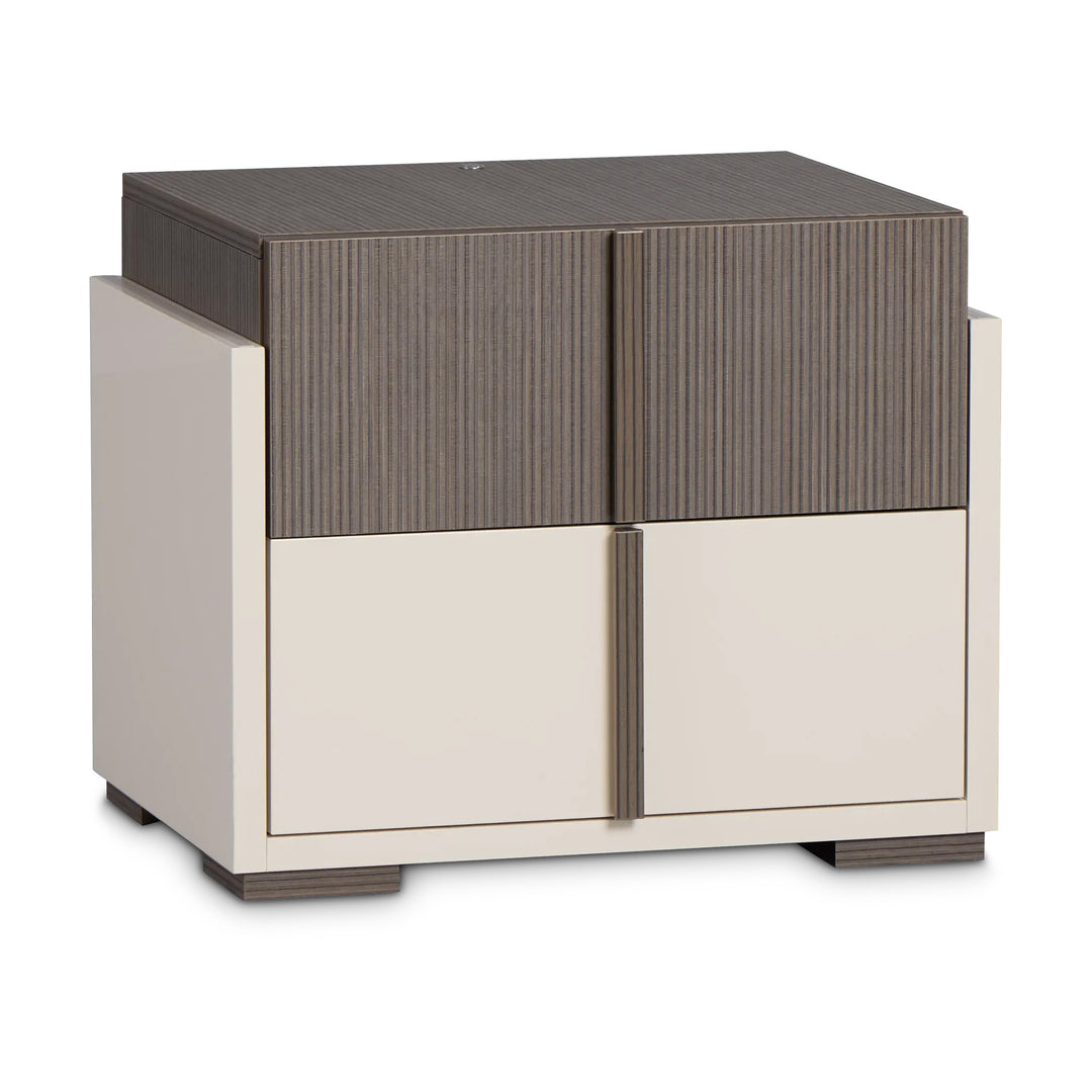 LIVIA Hazel Taupe Nightstand - Fabelli Italia