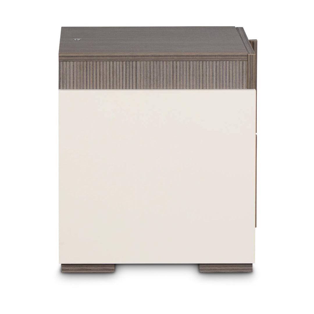 LIVIA Hazel Taupe Nightstand - Fabelli Italia