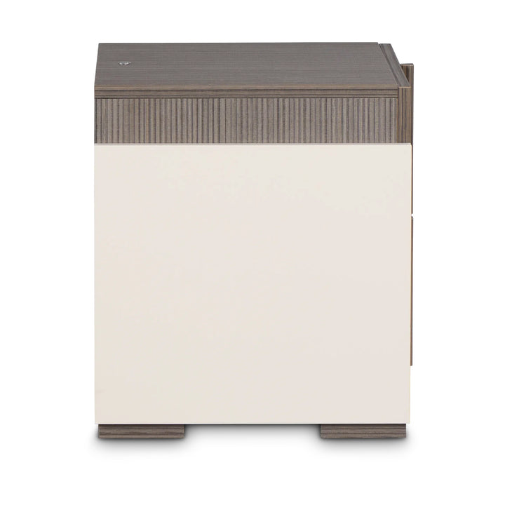 LIVIA Hazel Taupe Nightstand - Fabelli Italia