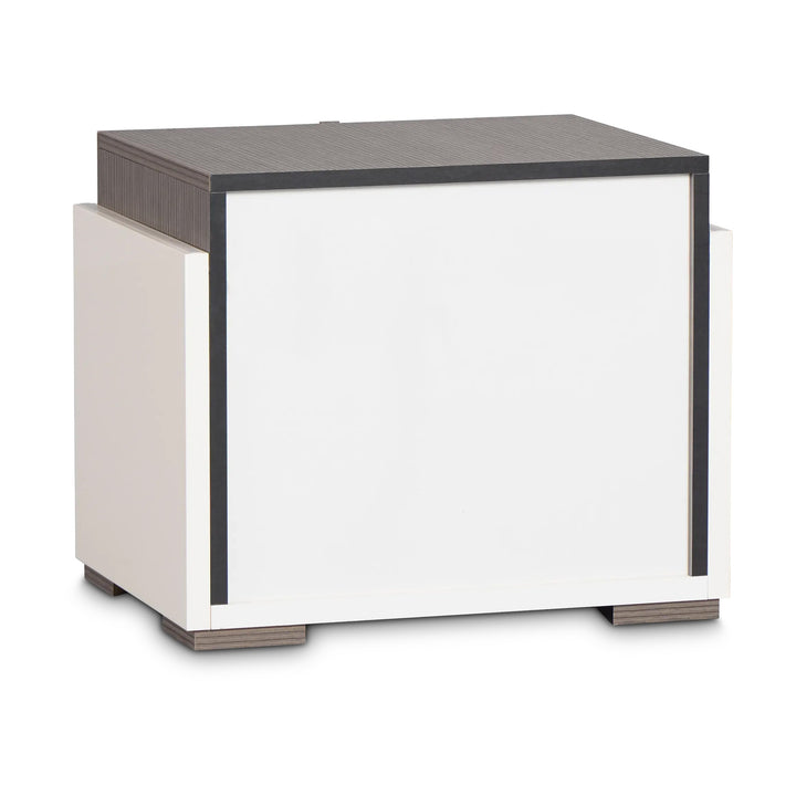 LIVIA Hazel Taupe Nightstand - Fabelli Italia