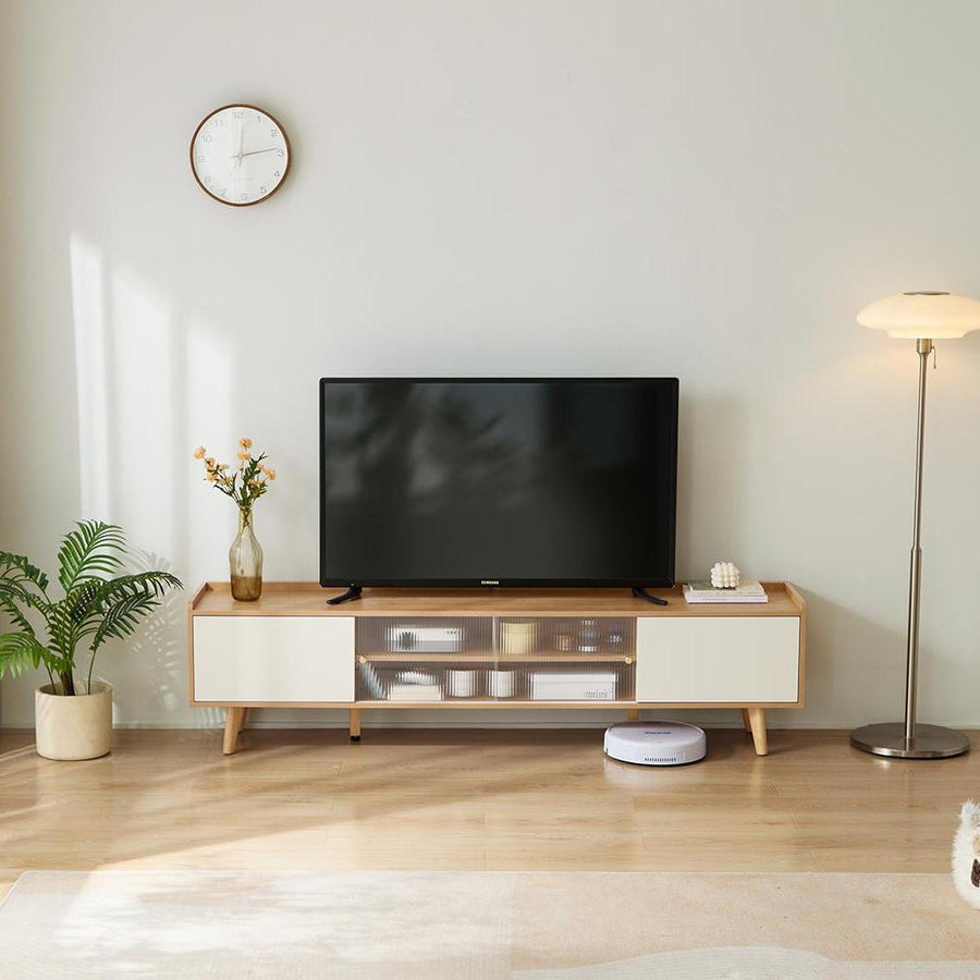 AALIYAH Solid-Wood Elevated TV Stand