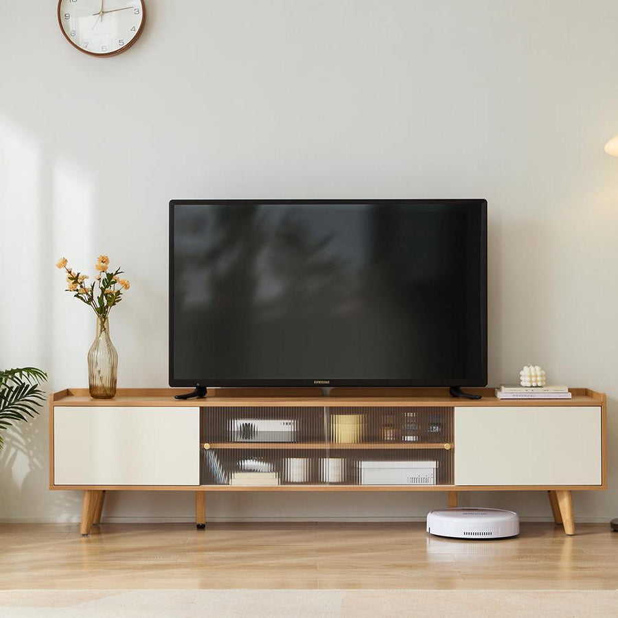 AALIYAH Solid-Wood Elevated TV Stand