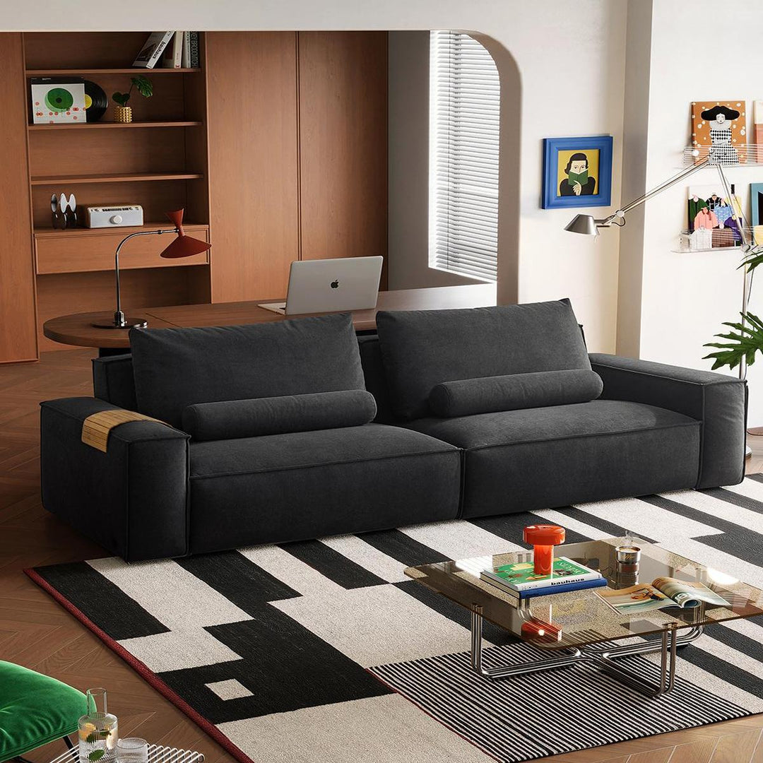 ANDERS White Fabric Sofa