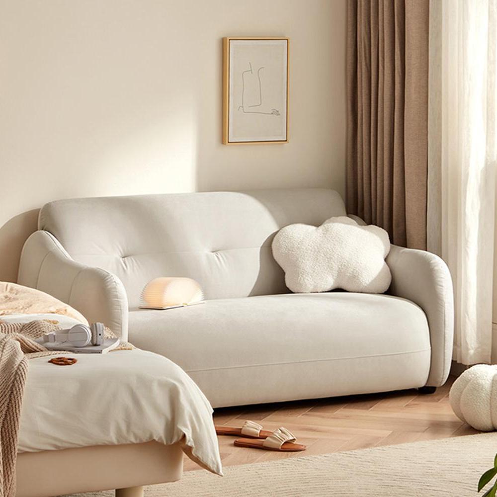 BOSTON 3 Seat Greige Velvet Sofa