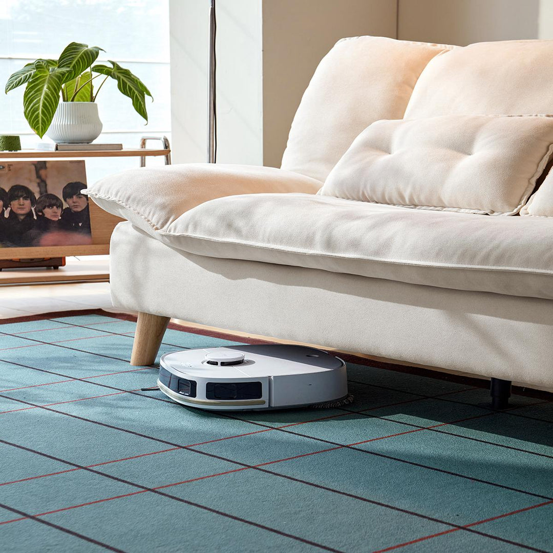 ANDREA White Fabric Sofa