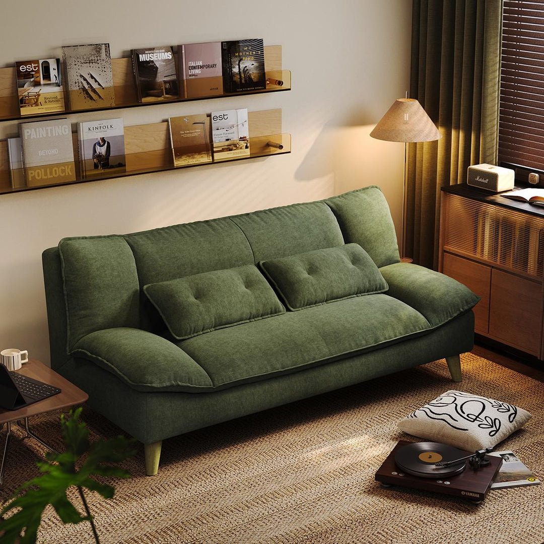 ANDREA White Fabric Sofa