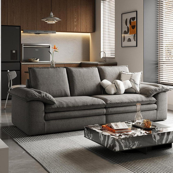 ARTHUR White Fabric Sofa