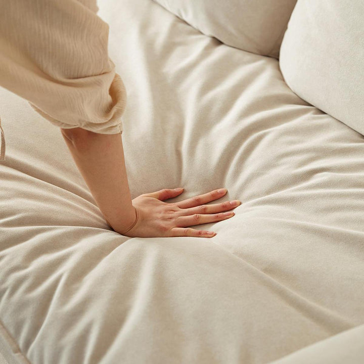 ARTHUR White Fabric Sofa