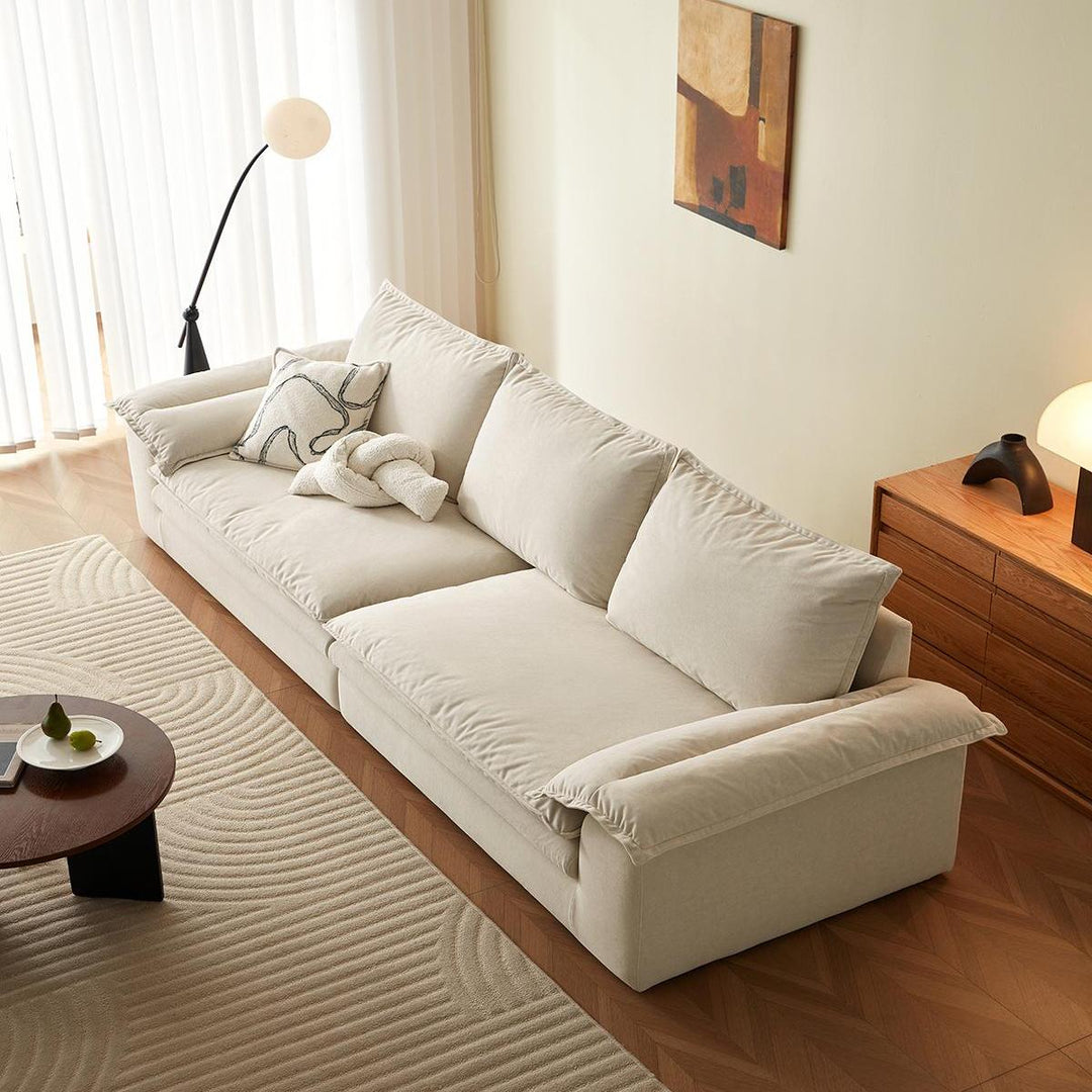 ARTHUR White Fabric Sofa