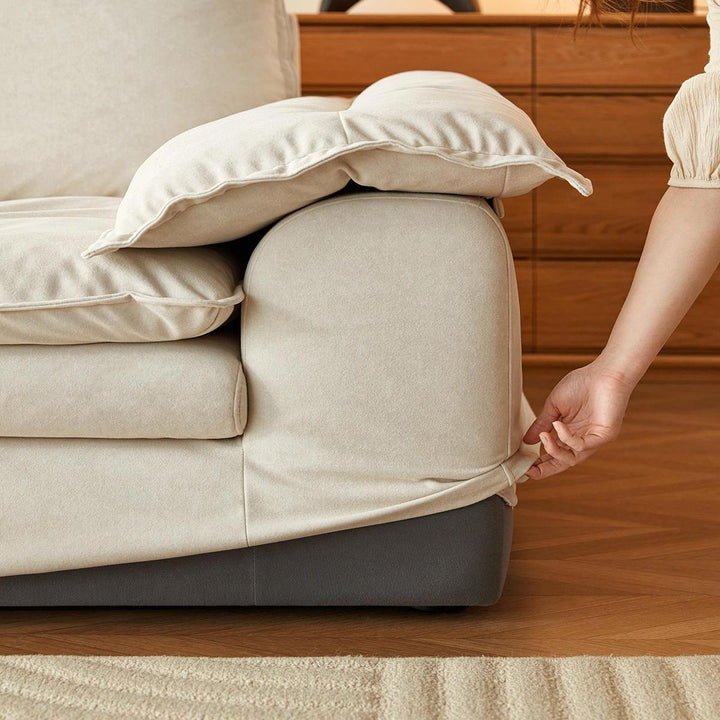 ARTHUR White Fabric Sofa