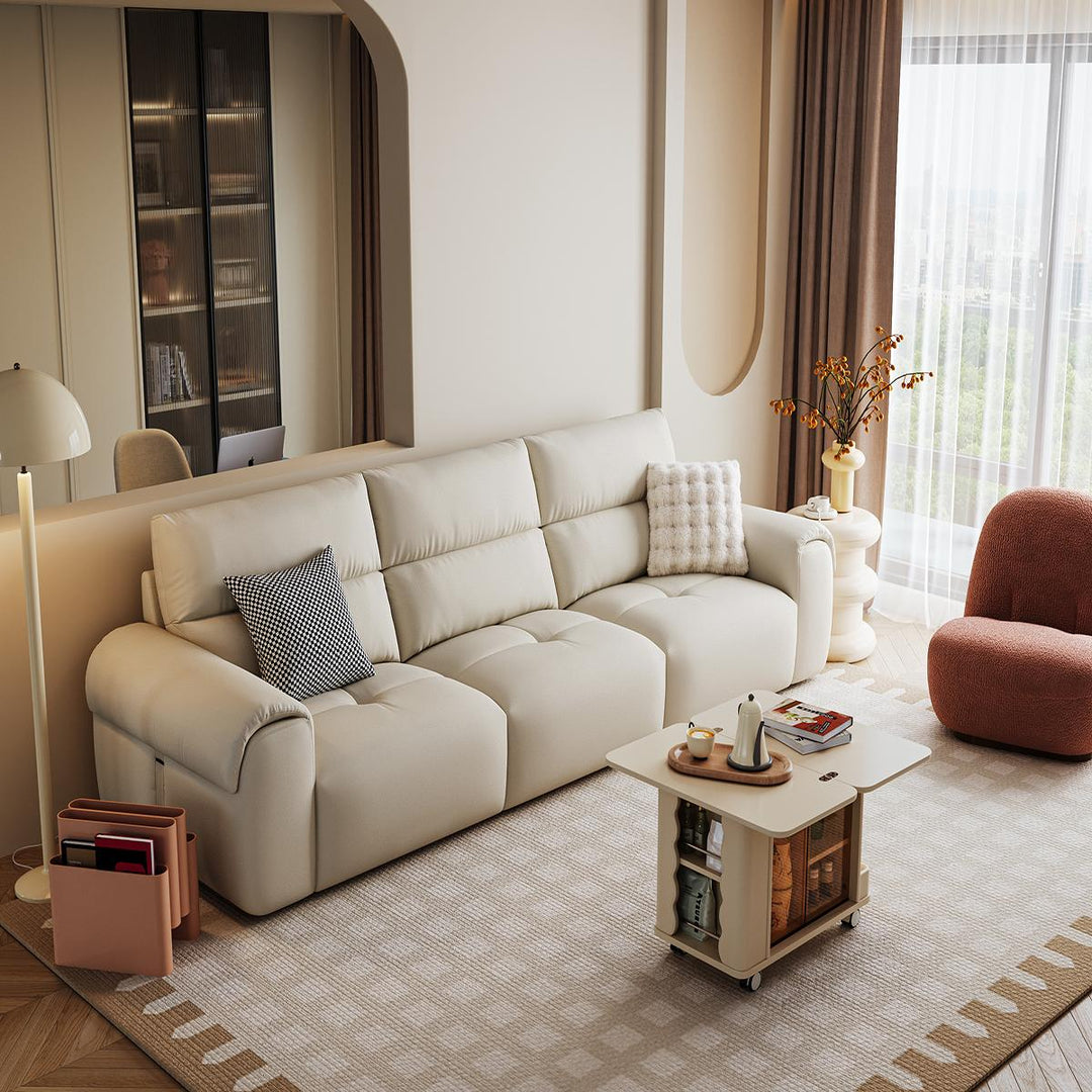 BENTON white fabric sofa