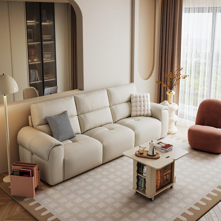 BENTON white fabric sofa