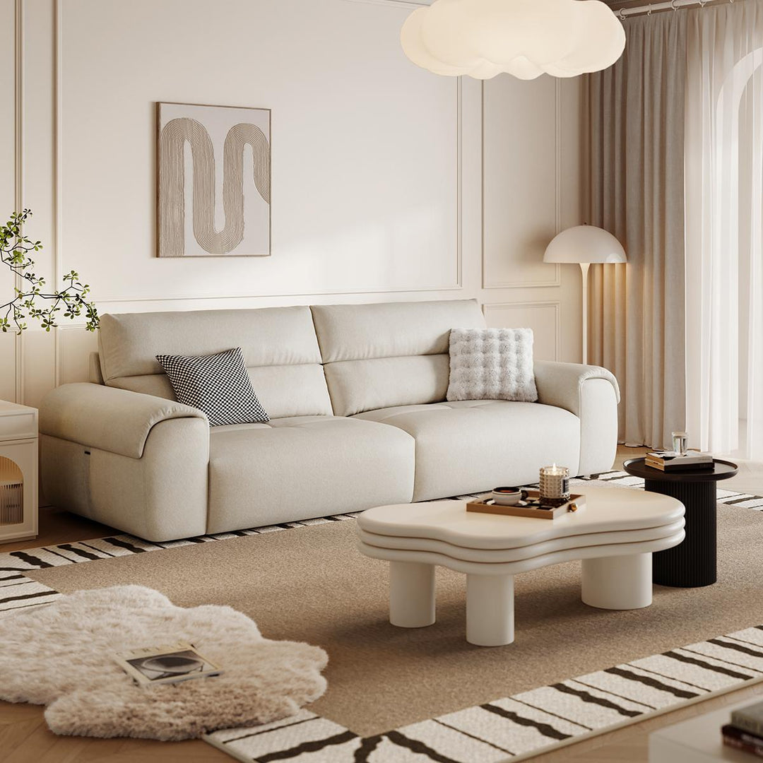 BENTON white fabric sofa