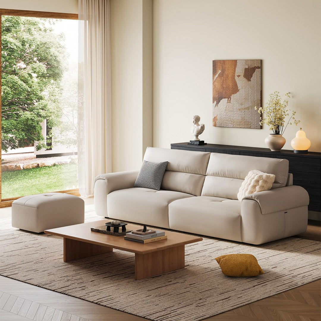 BENTON white fabric sofa