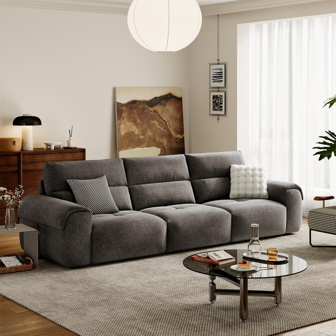 BENTON white fabric sofa