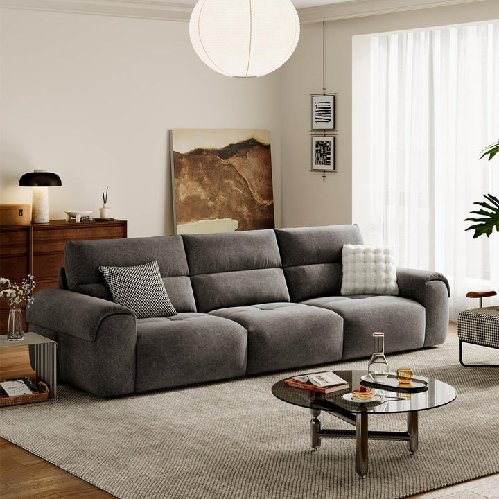 BENTON white fabric sofa