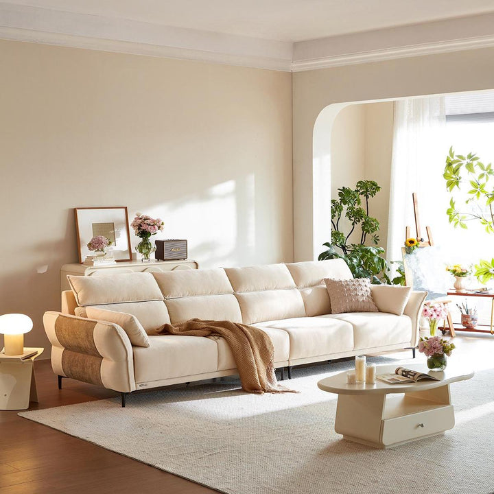 ARTURO White Fabric Sofa